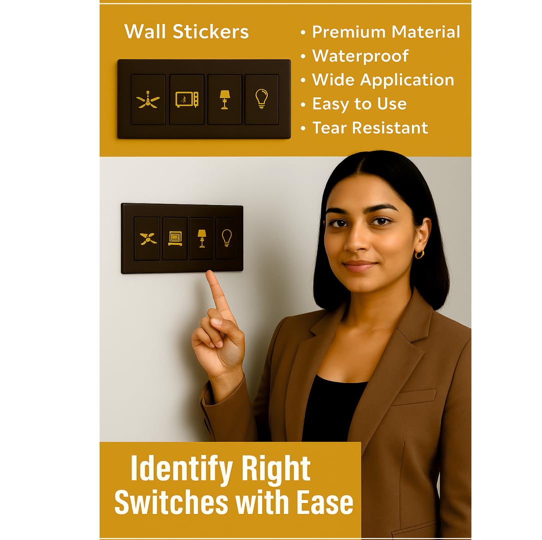 Golden and Colorful Switch Stickers (330 Stickers)