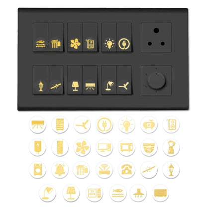Golden and Colorful Switch Stickers (330 Stickers)