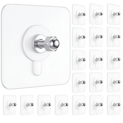 20 Pcs Self Adhesive Screw Hooks for Hanging