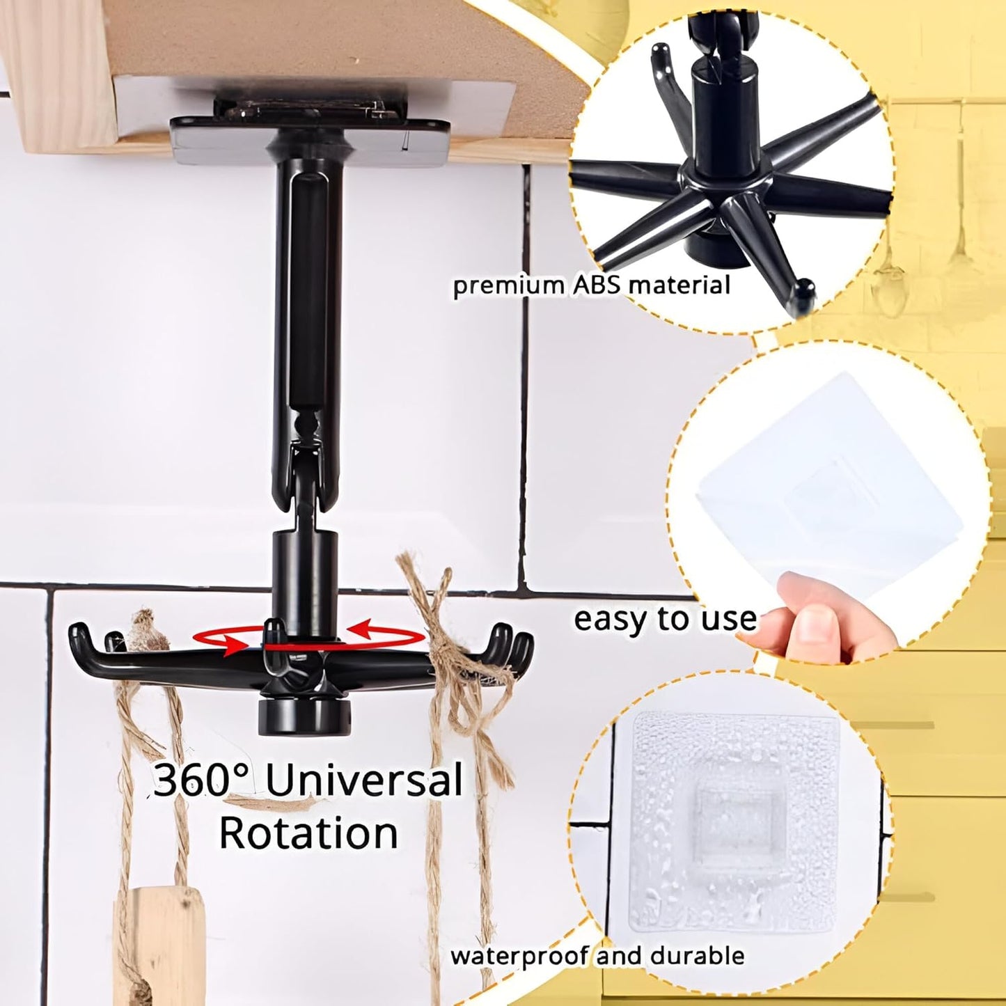 Premium 360° Rotating Wall Hook ( Buy 2 get 2 Free )
